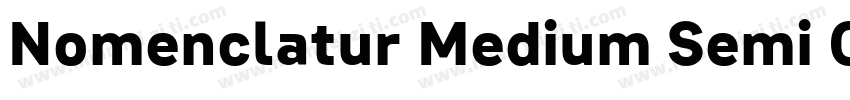 Nomenclatur Medium Semi Condensed字体转换